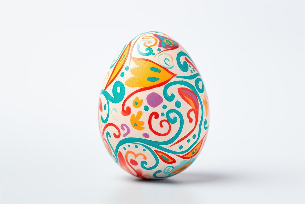 Easter egg white background celebration creativity.