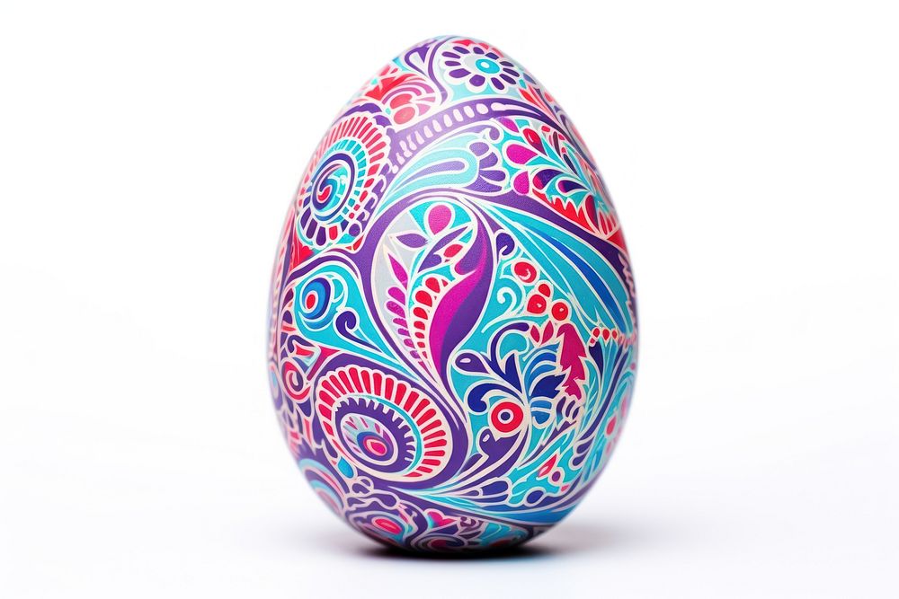 Easter egg pattern white background celebration. AI generated Image by rawpixel.