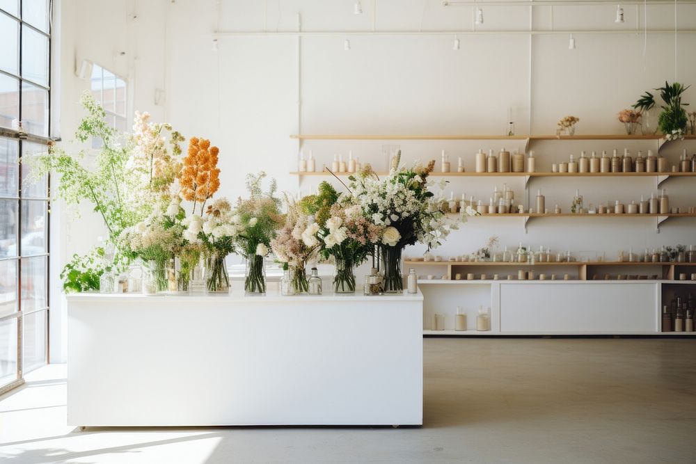 Flower shop plant vase architecture. AI generated Image by rawpixel.