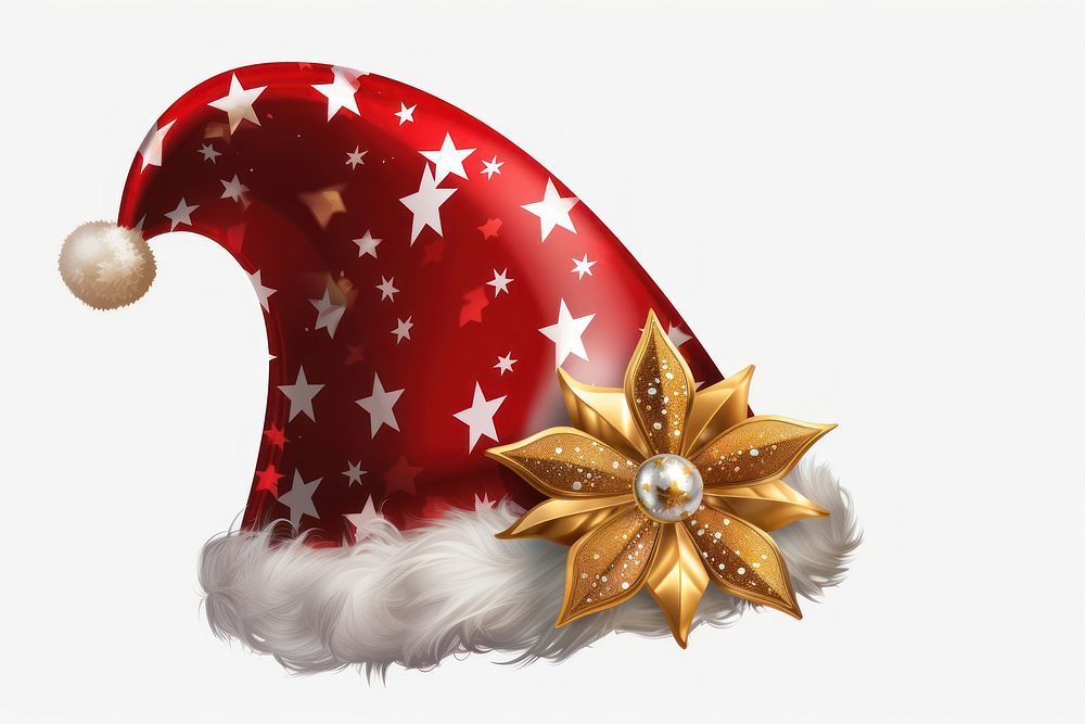 Red christmas hat celebration accessories decoration. AI generated Image by rawpixel.