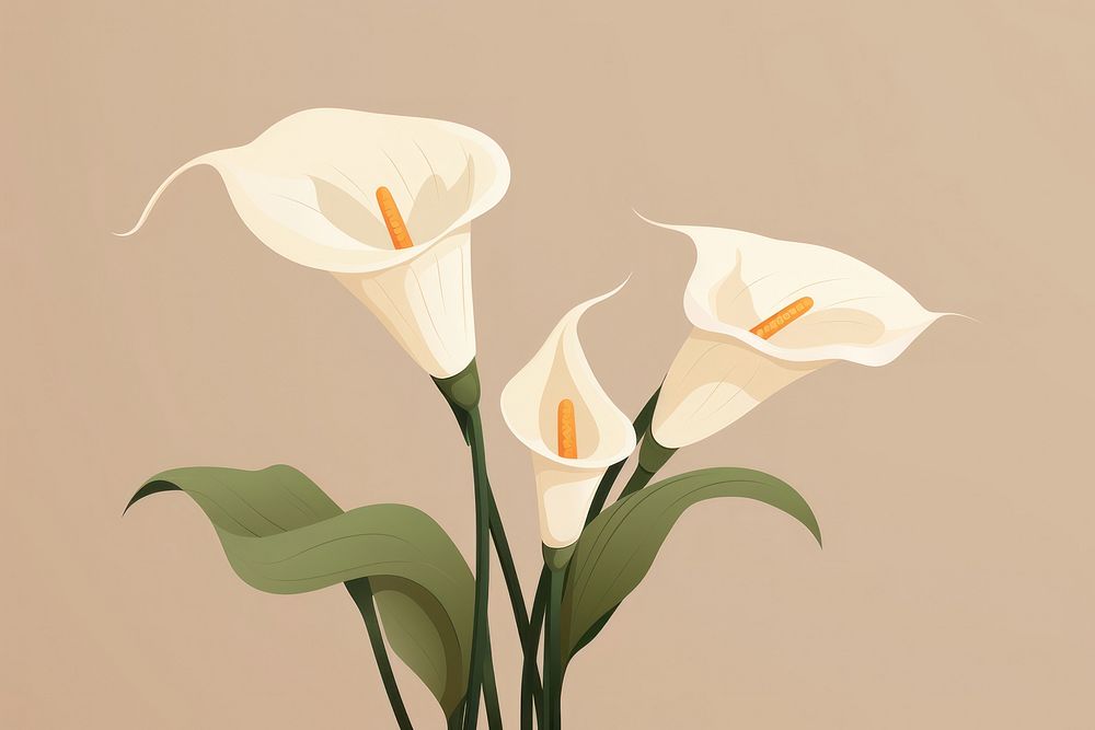 Calla lilly flower plant inflorescence fragility. 