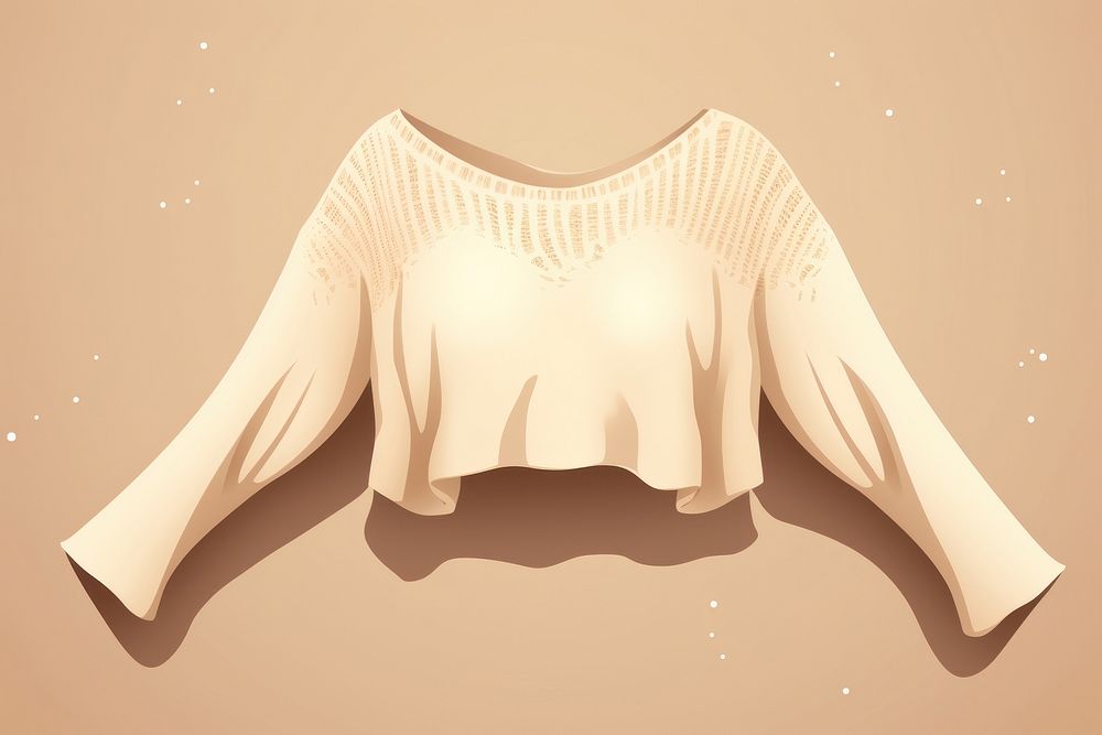 Crop top sweater blouse sleeve outerwear. AI generated Image by rawpixel.