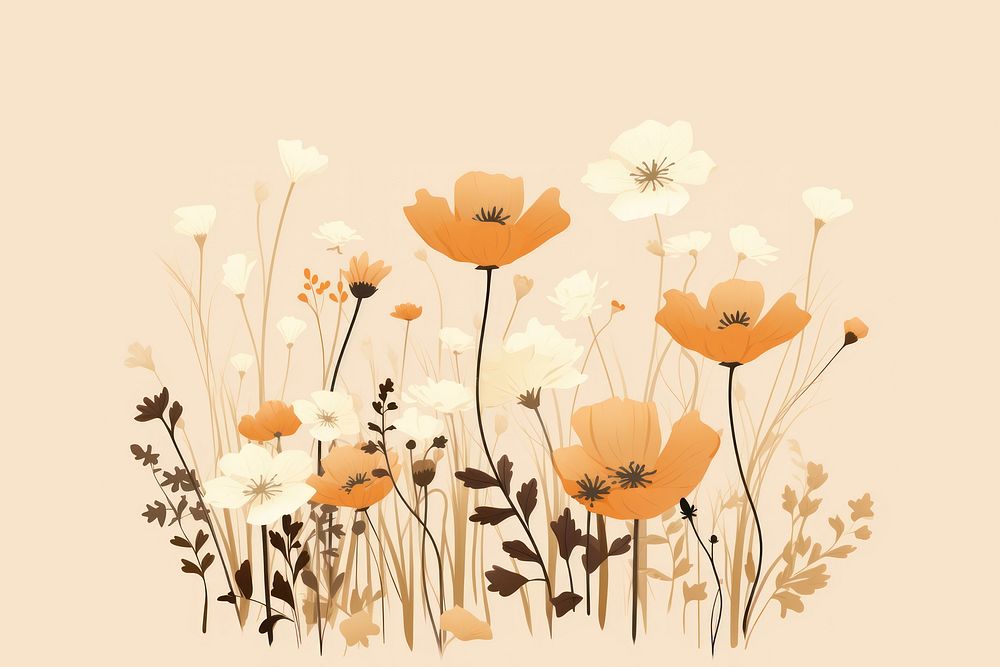 Wild flowers backgrounds pattern plant. AI generated Image by rawpixel.