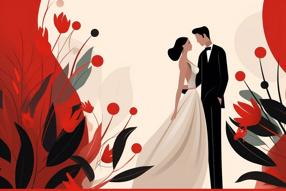 Wedding anniversary fashion flower bride. AI generated Image by rawpixel.
