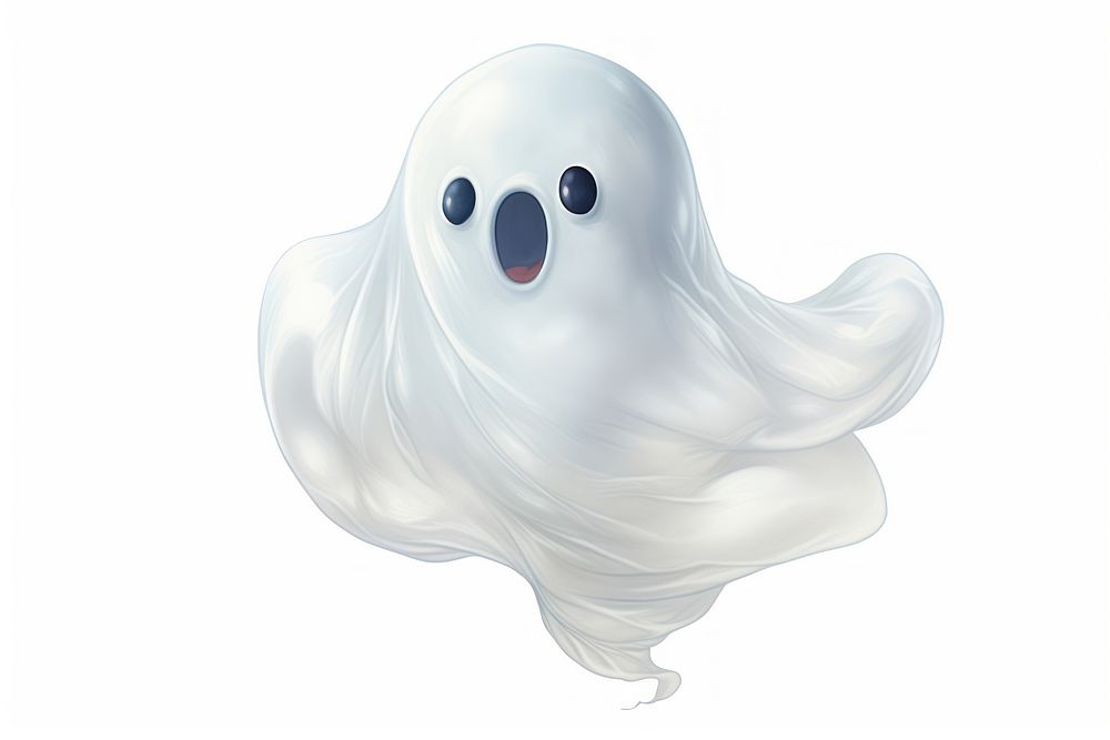 Spooky ghost balloon white celebration cartoon. AI generated Image by rawpixel.