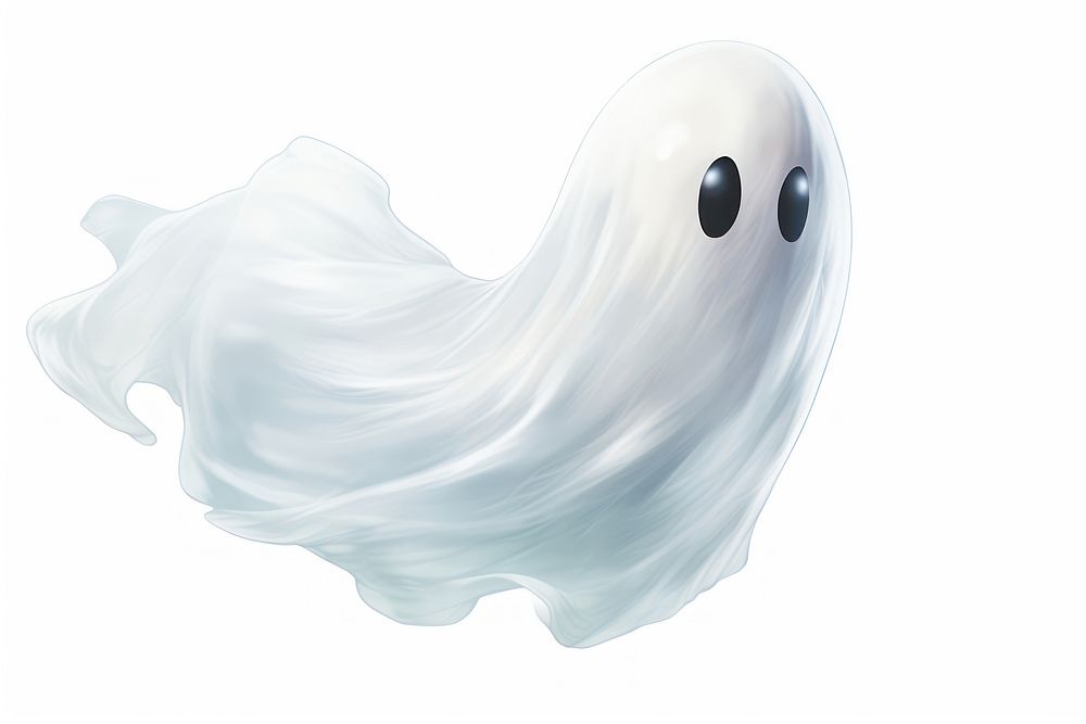 Spooky ghost balloon white celebration porcelain. AI generated Image by rawpixel.