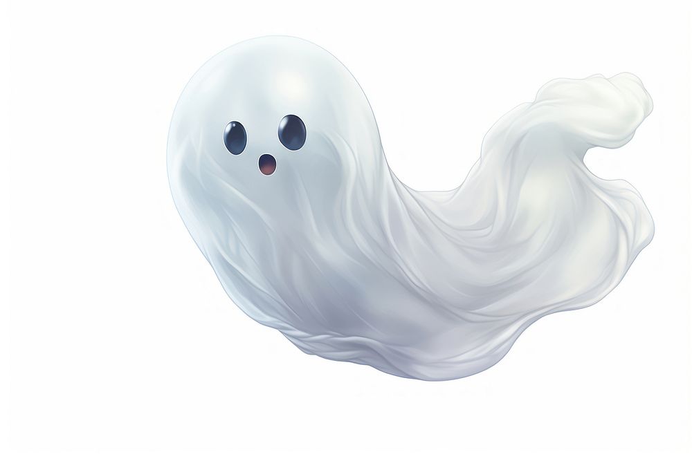 Spooky ghost balloon white representation celebration. AI generated Image by rawpixel.