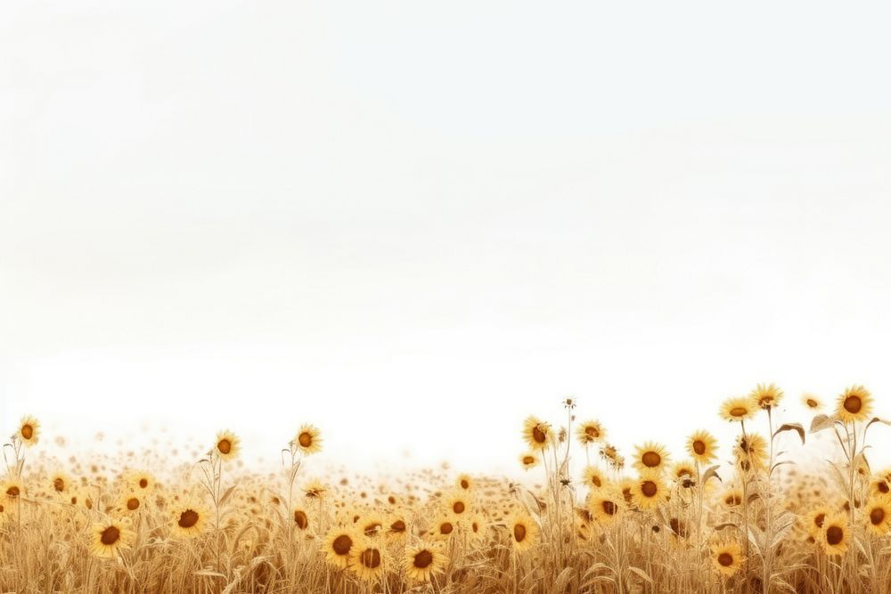 Sunflower field landscape backgrounds outdoors horizon. AI generated Image by rawpixel.
