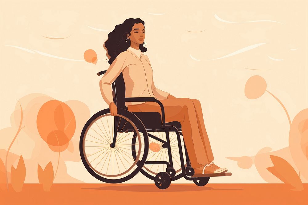Disability wheelchair adult transportation. AI generated Image by rawpixel.