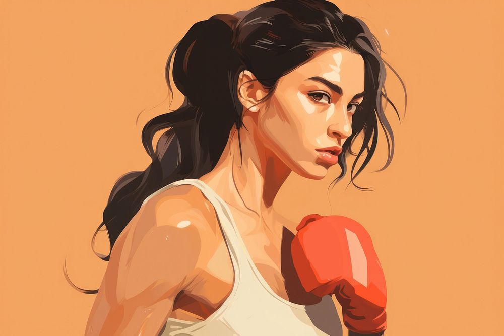 Portrait sports boxing adult. AI generated Image by rawpixel.