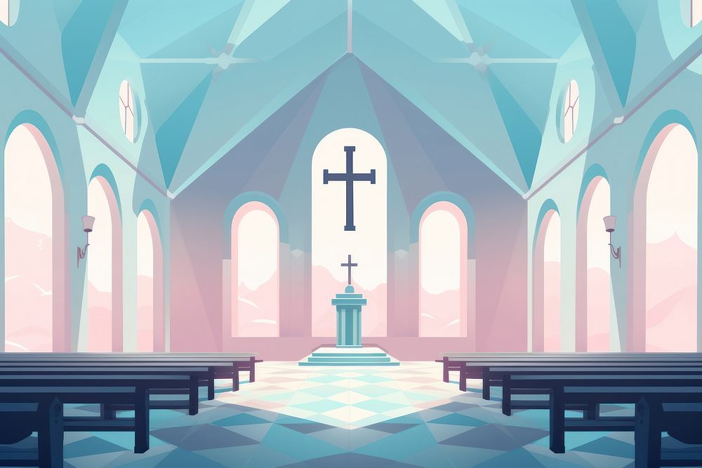 Cross architecture building church.