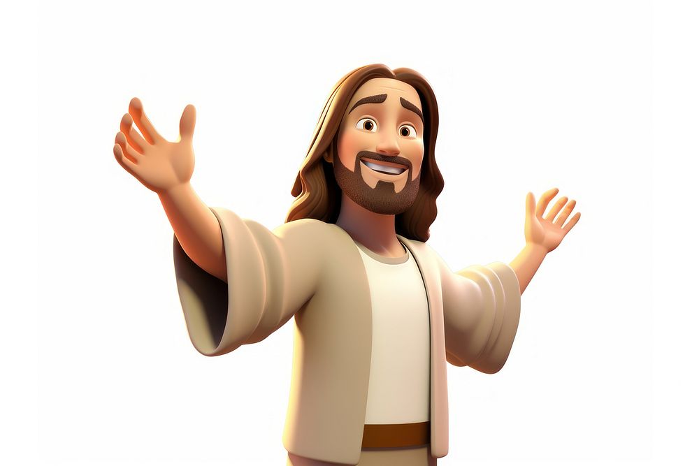 Jesus Christ cartoon portrait adult. AI generated Image by rawpixel.