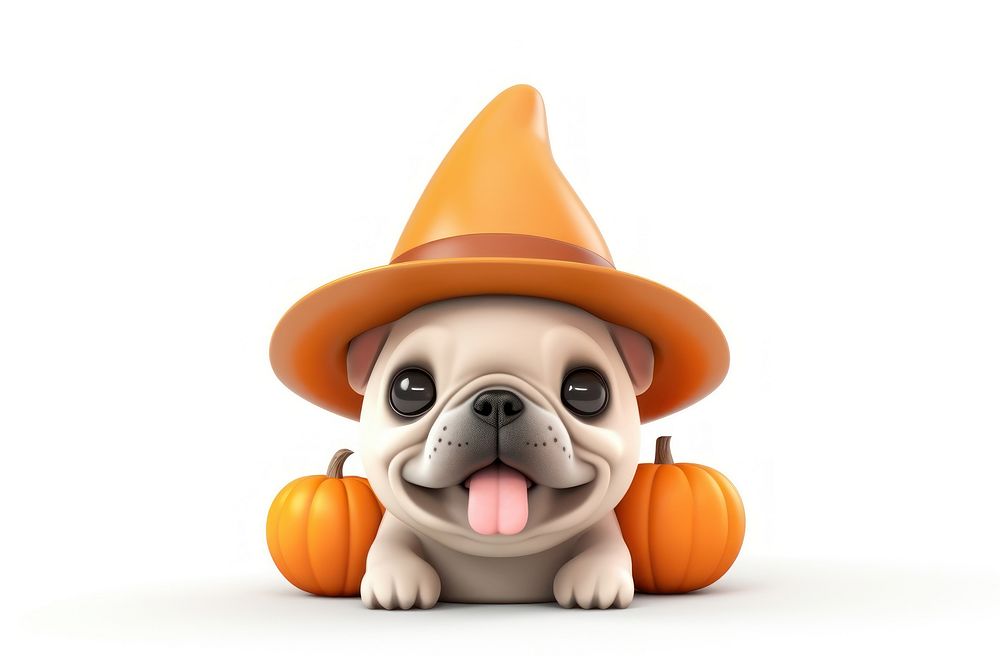 French bulldog pumpkin cartoon animal. AI generated Image by rawpixel.