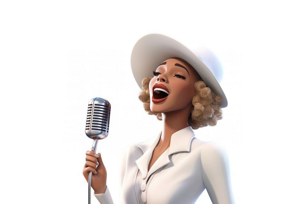 Jazz microphone cartoon adult. AI generated Image by rawpixel.
