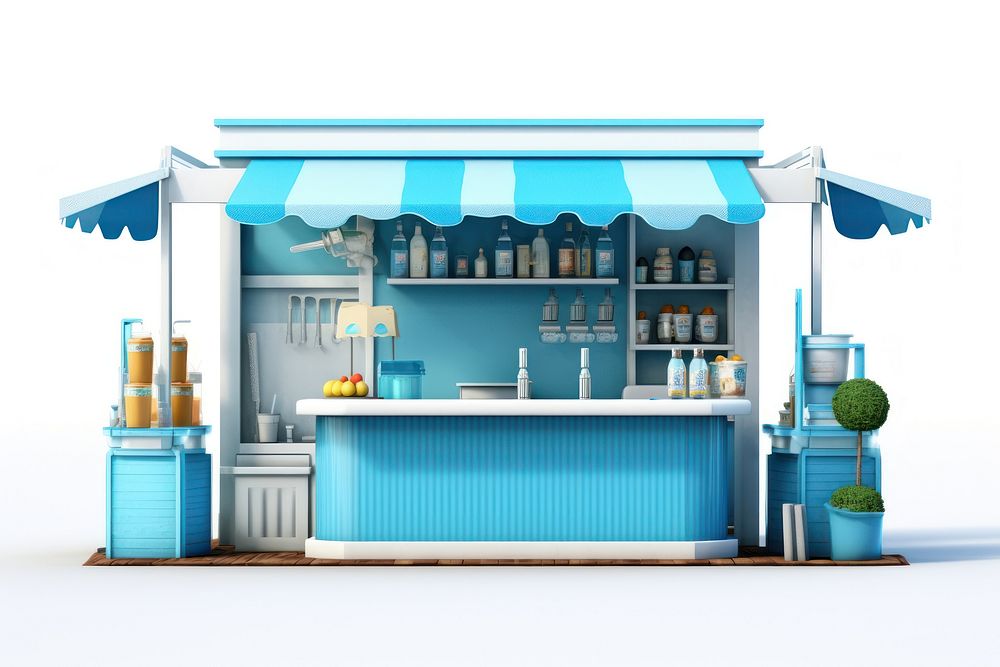 Counter bar kiosk architecture sunshade. AI generated Image by rawpixel.