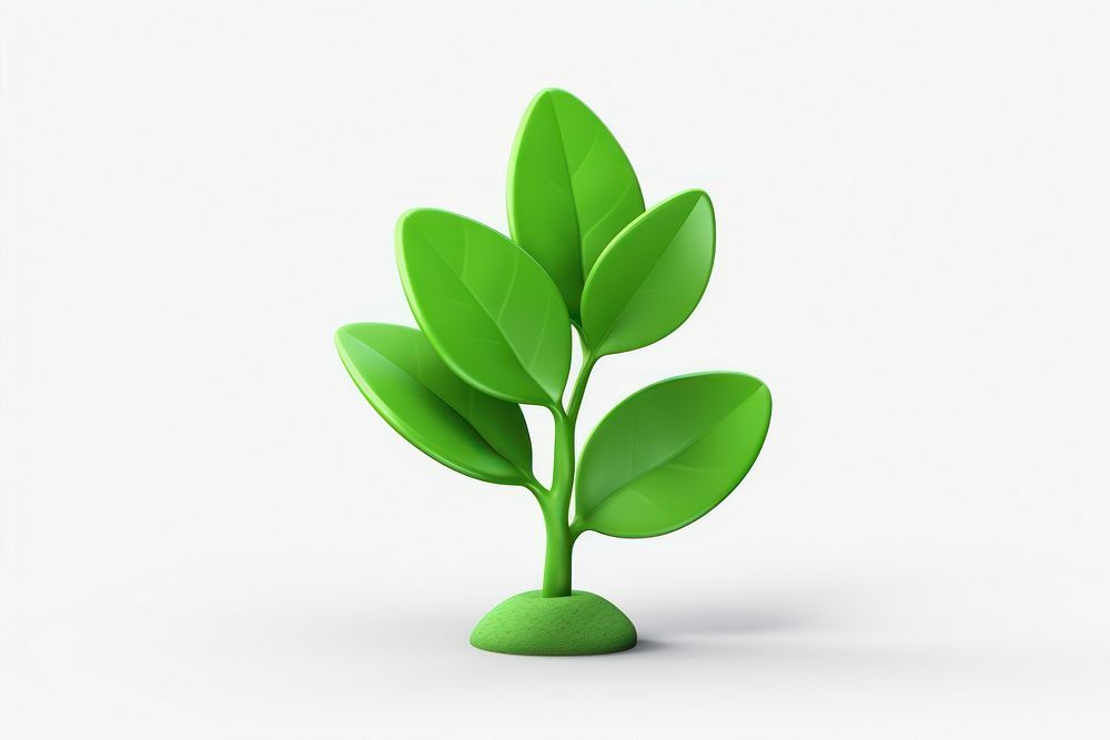 Greenery plant leaf white background. AI generated Image by rawpixel.
