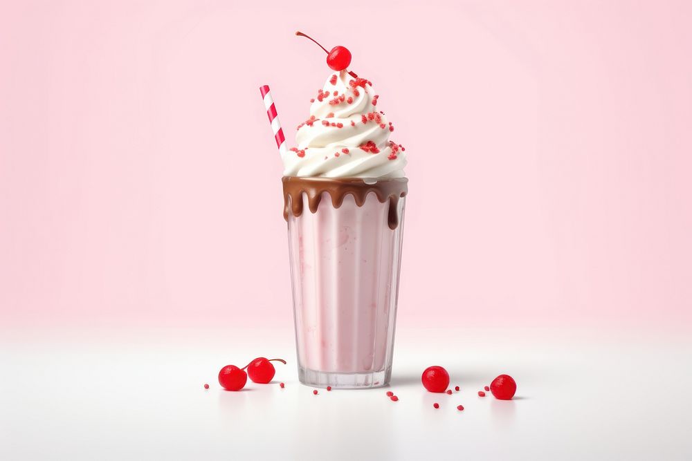 Milkshake smoothie dessert cupcake. AI generated Image by rawpixel.