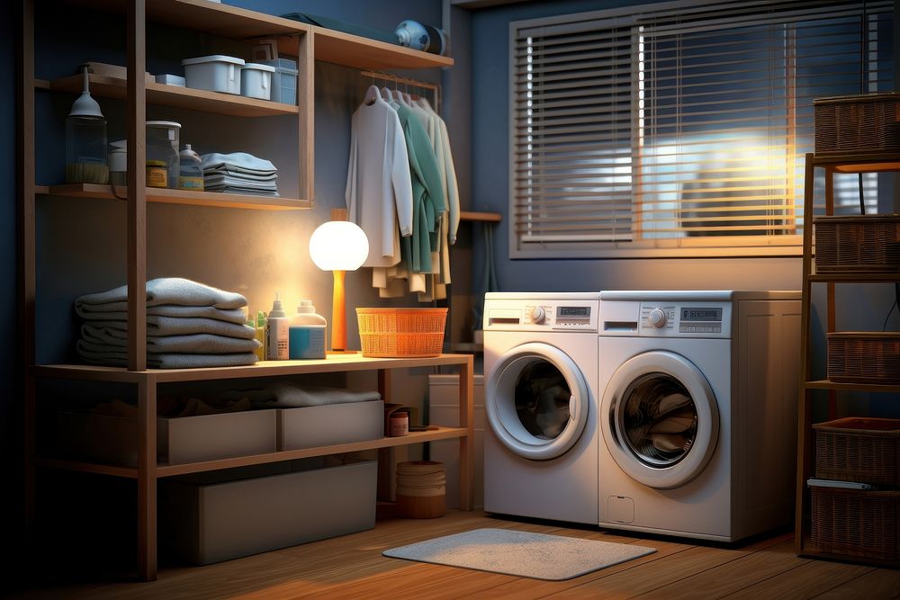 Laundry appliance furniture dryer. AI generated Image by rawpixel.