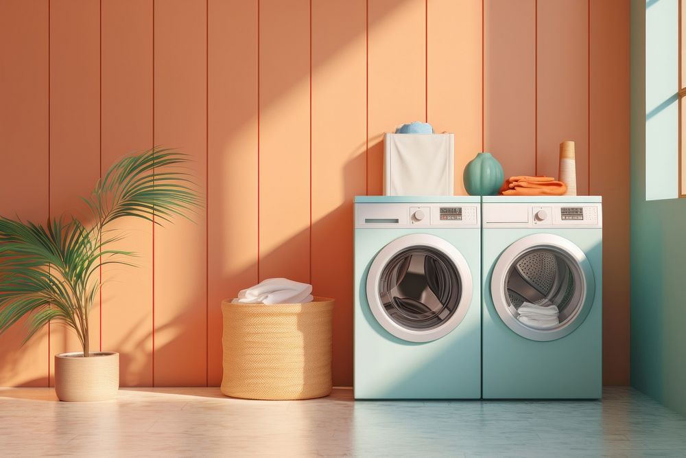 Laundry room appliance dryer laundromat.