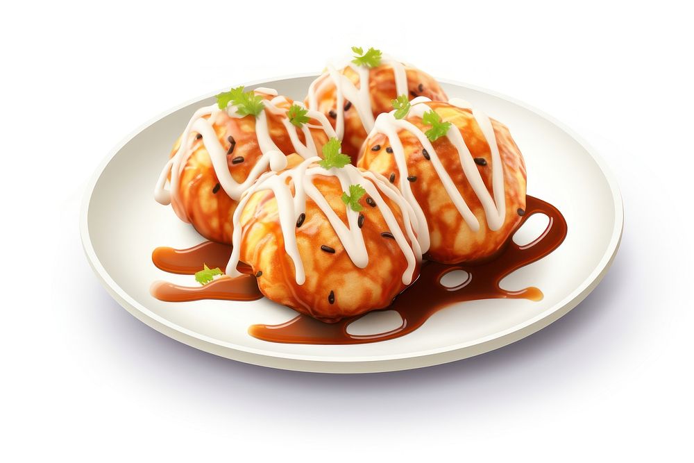 Takoyaki plate food meal. AI generated Image by rawpixel.