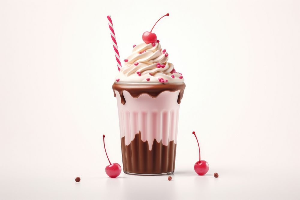 Milkshake dessert cupcake cream. AI generated Image by rawpixel.
