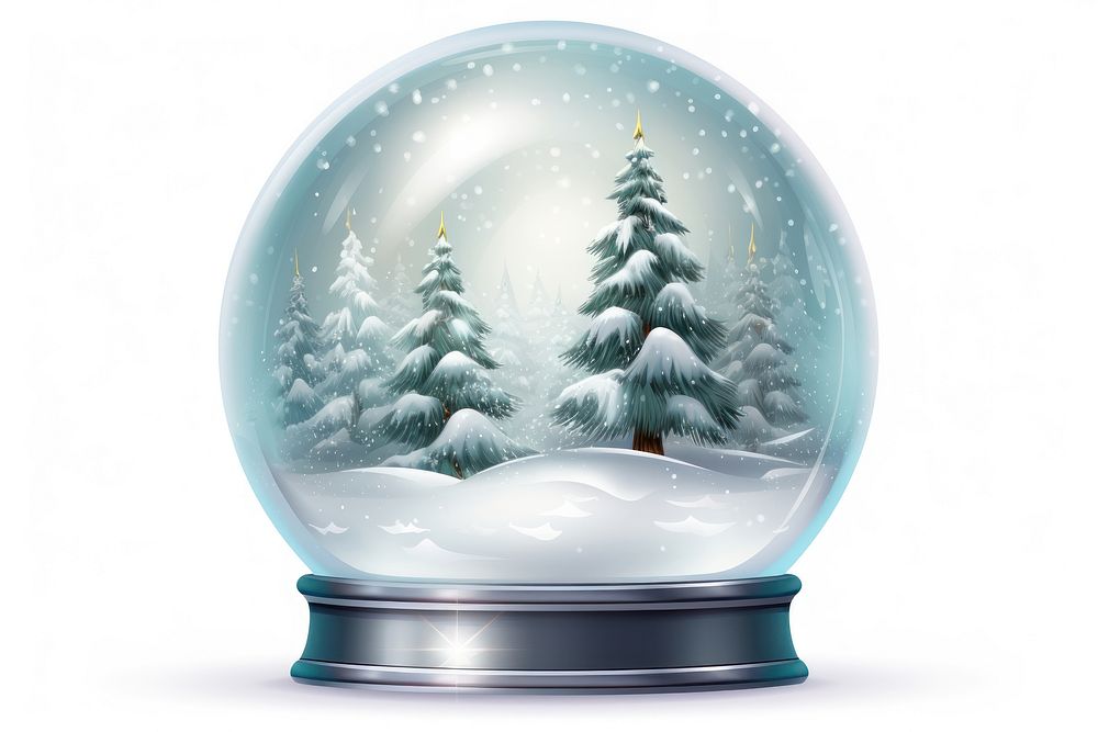 Snow globe ball christmas plant tree. AI generated Image by rawpixel.