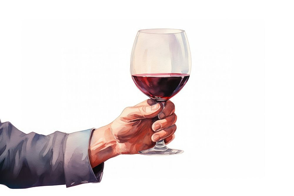 Man hand glass wine holding. AI generated Image by rawpixel.