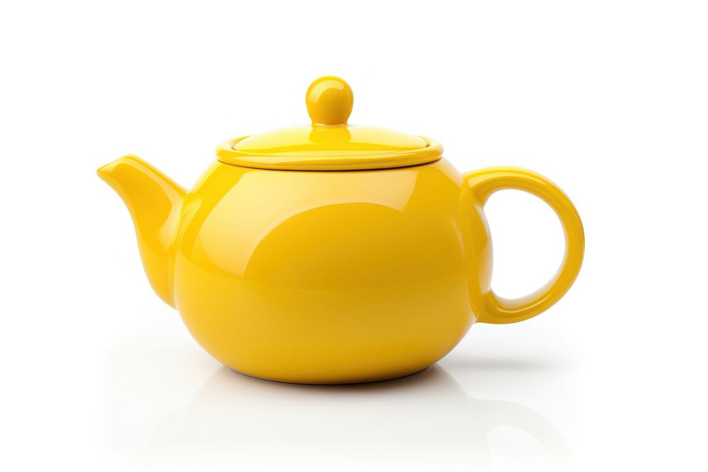 Teapot teapot yellow refreshment. AI generated Image by rawpixel.