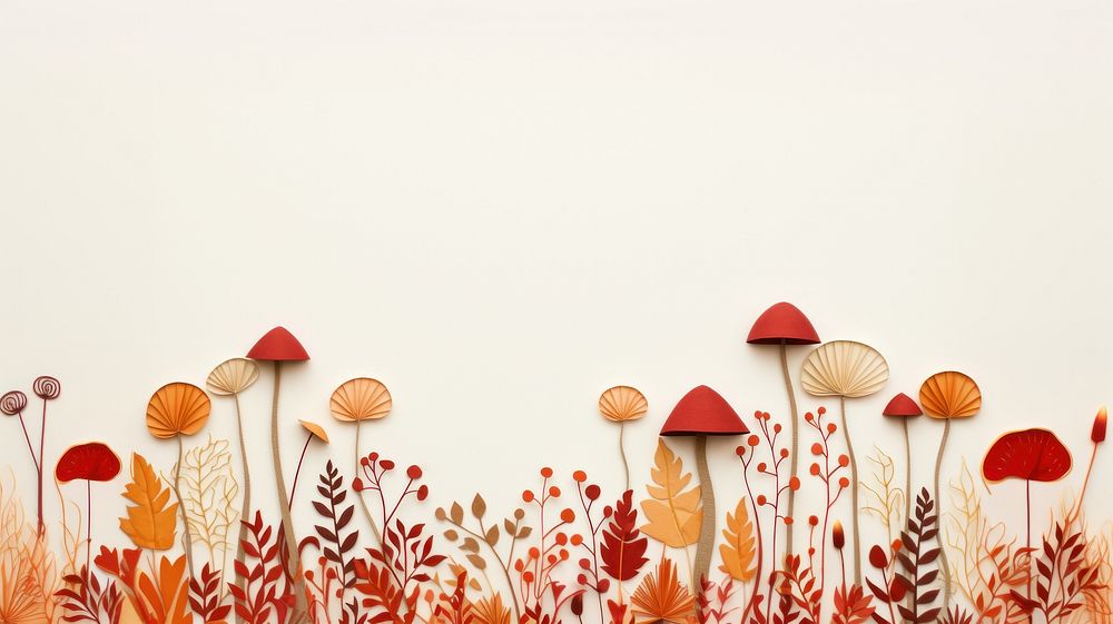 Mushroom backgrounds pattern autumn. AI generated Image by rawpixel.
