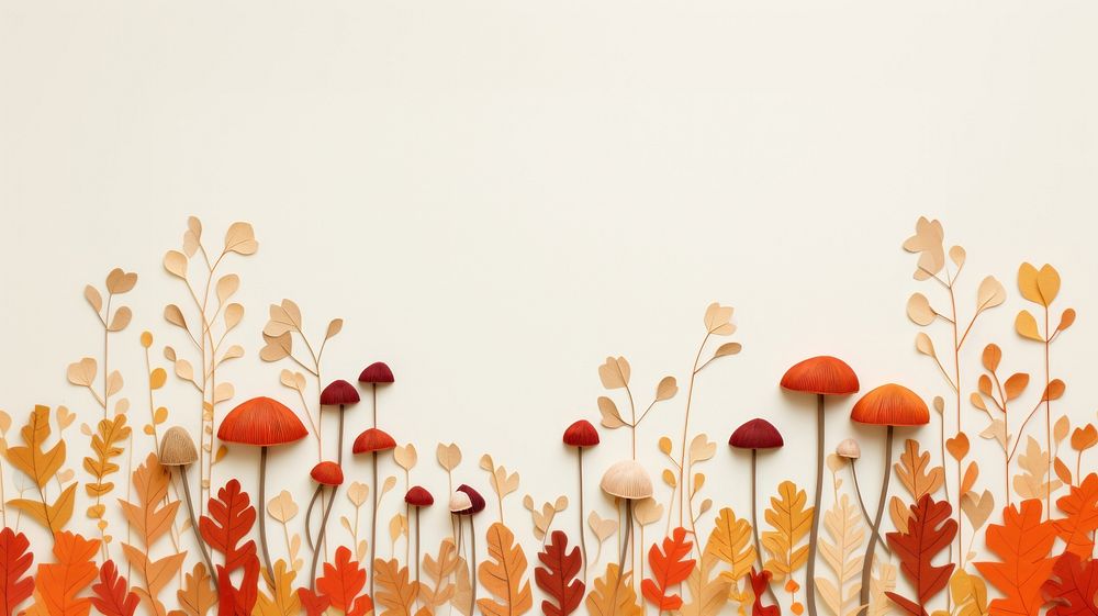 Mushroom backgrounds autumn plant. AI generated Image by rawpixel.