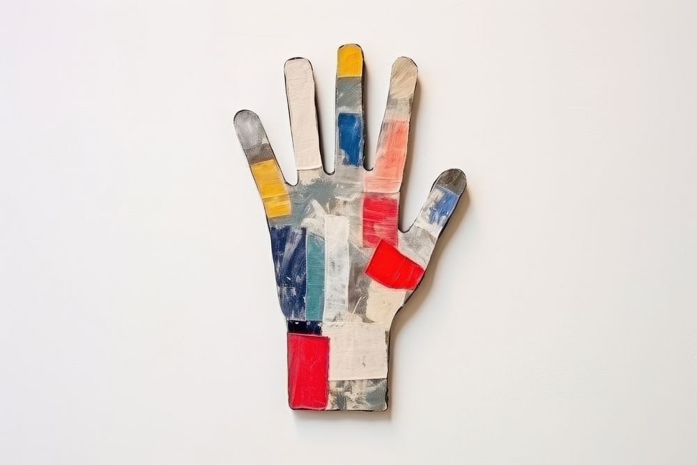 Hand five fingers glove art creativity. 