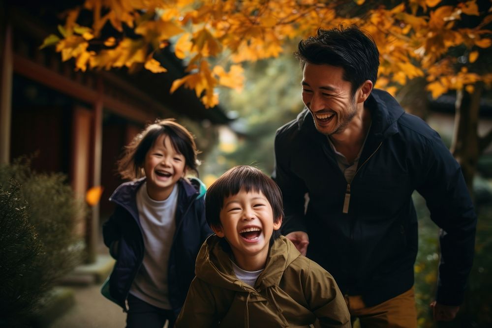 Japan family laughing child adult. AI generated Image by rawpixel.