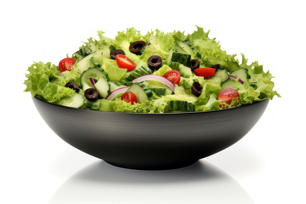 Salad bowl vegetable lettuce. AI generated Image by rawpixel.