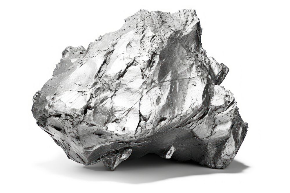 Silver nugget mineral jewelry rock. AI generated Image by rawpixel.