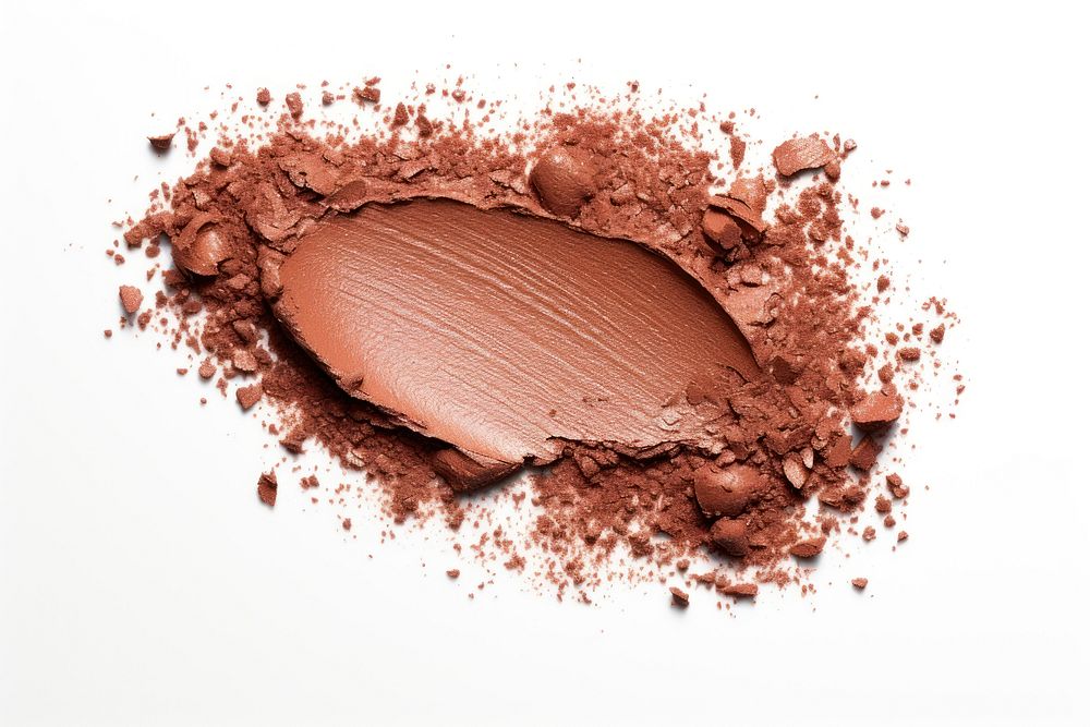 Chocolate cosmetics powder circle. 