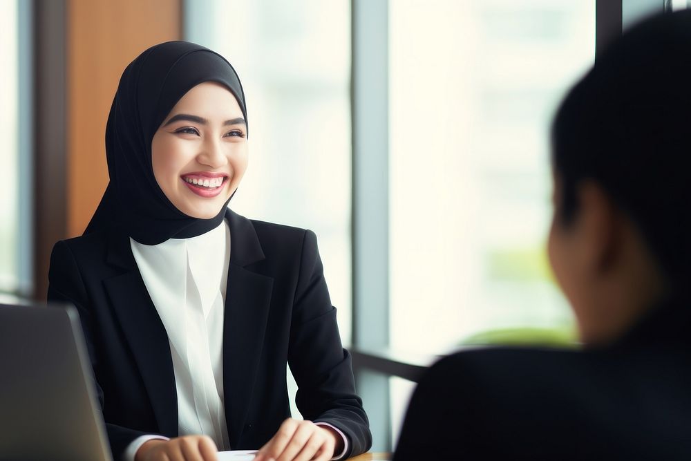 Smiling meeting adult woman. AI generated Image by rawpixel.