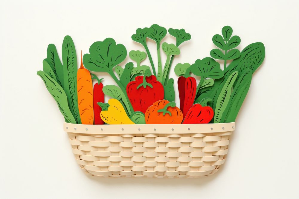 Vegetable basket vegetable plant food. AI generated Image by rawpixel.
