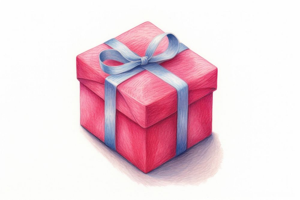 Gift box drawing red. AI generated Image by rawpixel.