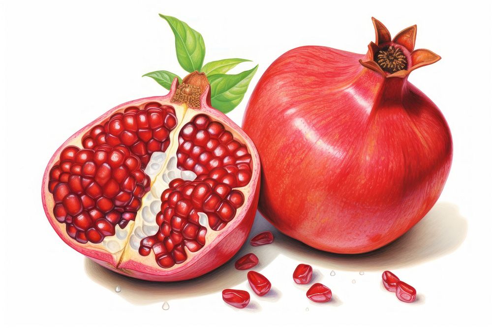 Pomegranate pomegranate fruit plant. AI generated Image by rawpixel.