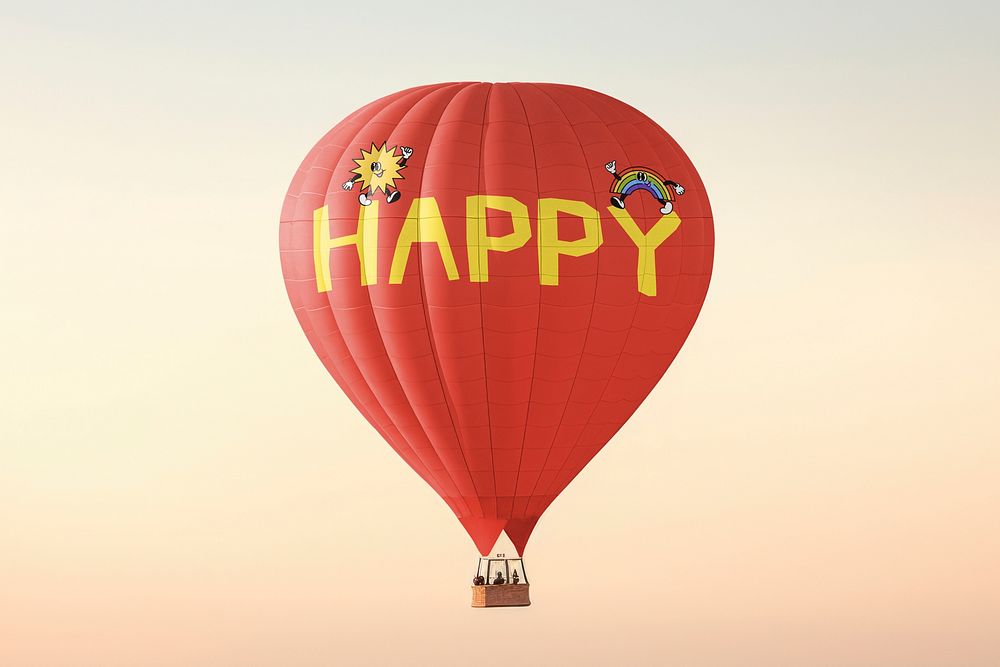 Hot air balloon mockup psd psd