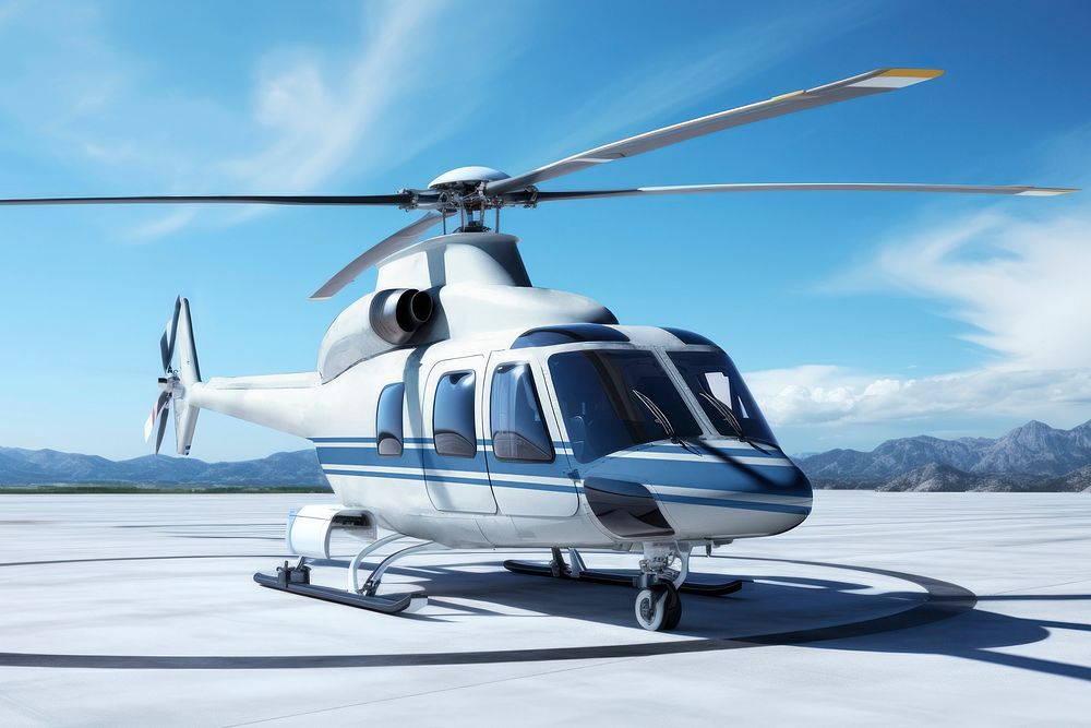 Helicopter mockup, realistic  aircraft vehicle psd