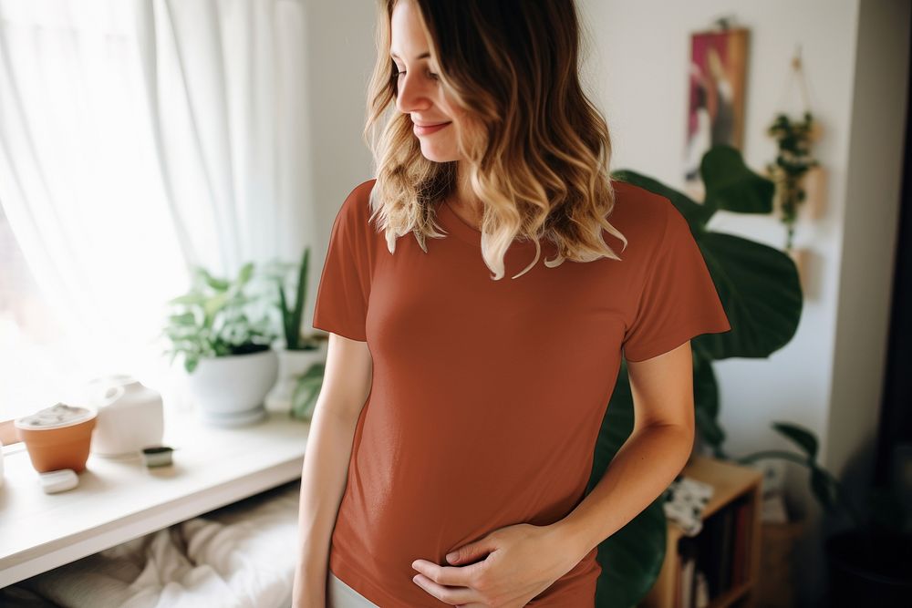 Red  t-shirt with blank design space