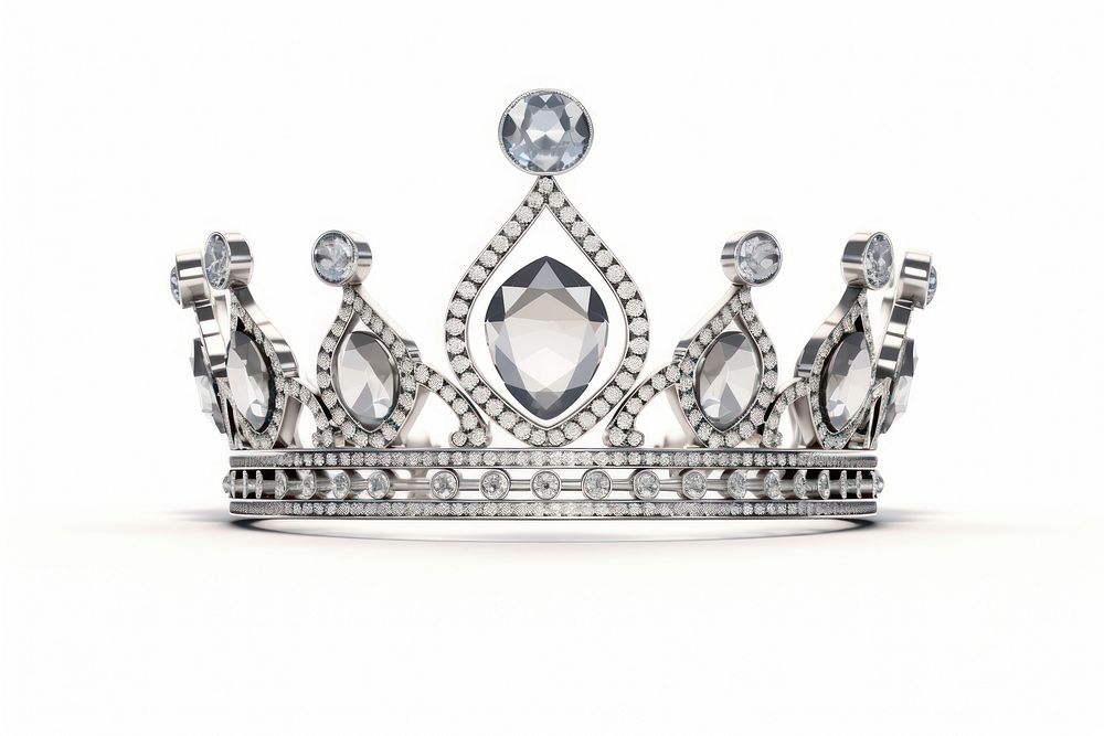 Crown diamond jewelry silver tiara. AI generated Image by rawpixel.