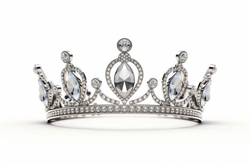 Crown diamond jewelry silver tiara. AI generated Image by rawpixel.