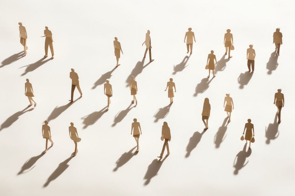 People silhouette walking sunlight. AI generated Image by rawpixel.