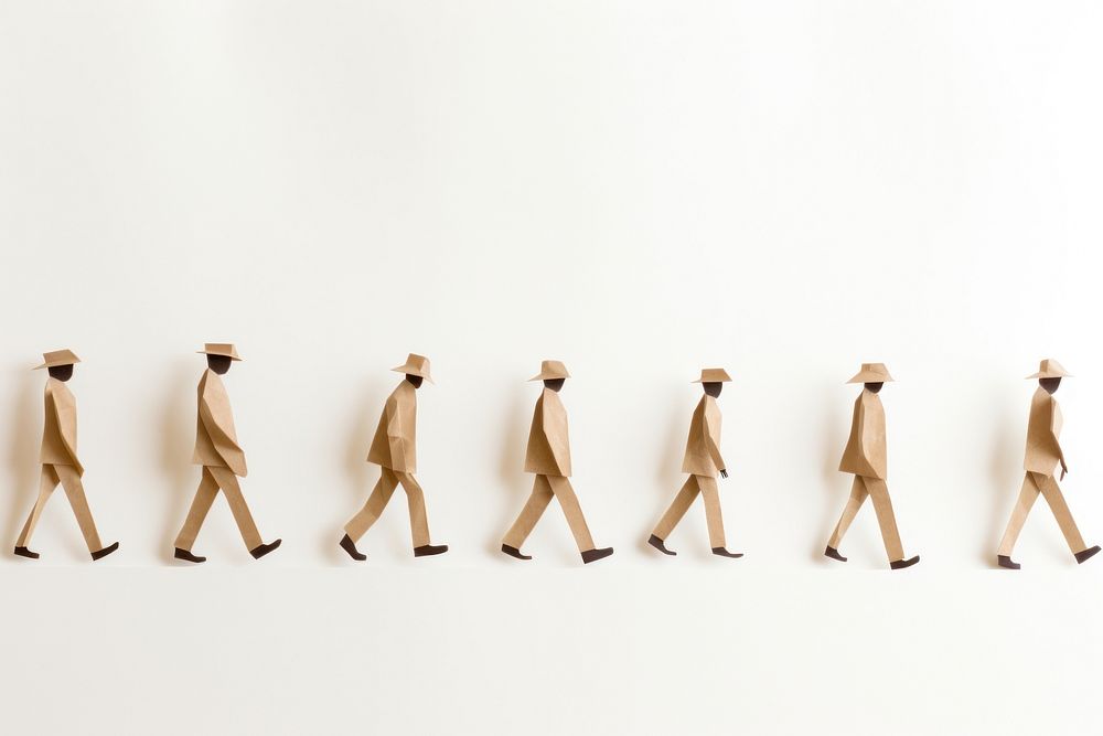 People walking adult white background. AI generated Image by rawpixel.