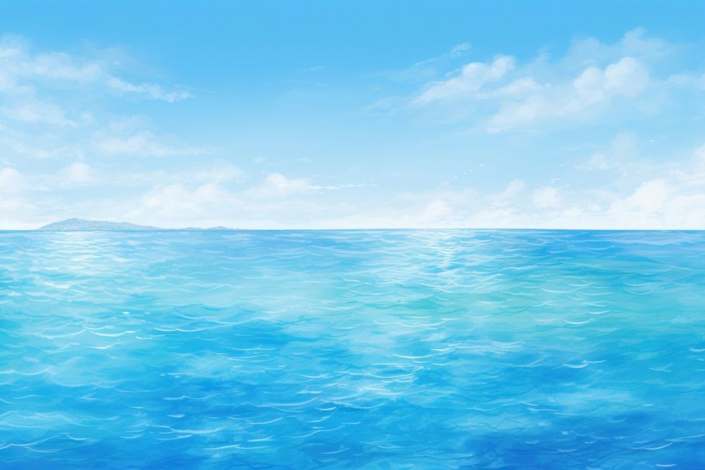 Blue sea backgrounds outdoors horizon. AI generated Image by rawpixel.