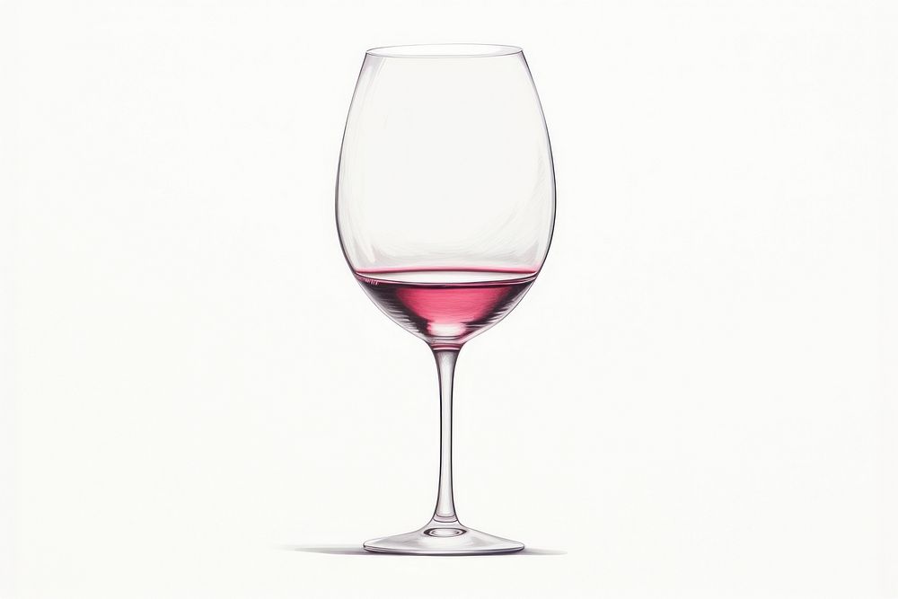 Wine glass drink white background refreshment. 