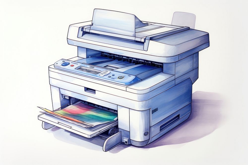 Printer photocopier electronics technology. AI generated Image by rawpixel.