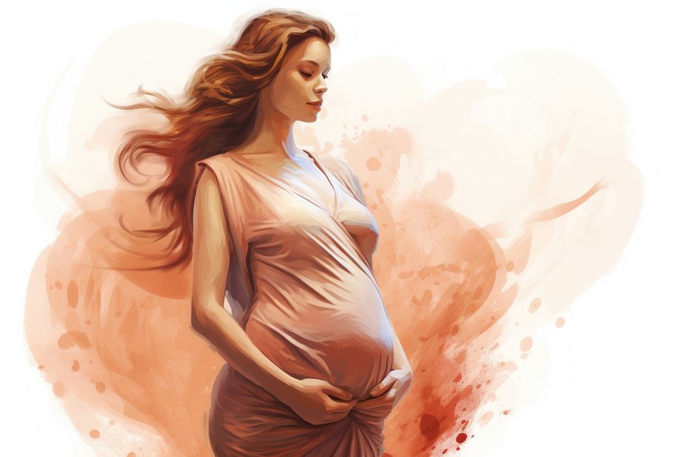 Pregnant woman portrait fashion female. AI generated Image by rawpixel.